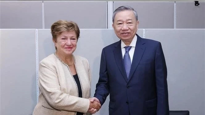 General Secretary, President To Lam receives IMF Managing Director Kristalina Georgieva