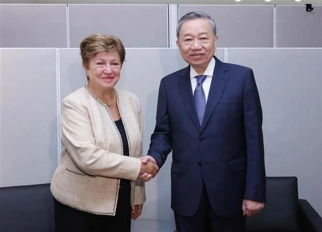 General Secretary, President To Lam receives IMF Managing Director