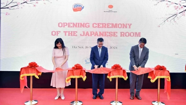 Opening ceremony of Japan Room at Diplomatic Academy