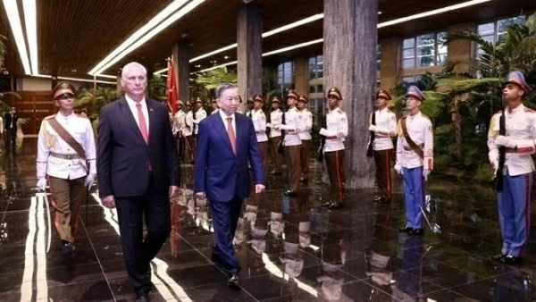 Grand welcome ceremony held for  General Secretary, President To Lam in Havana