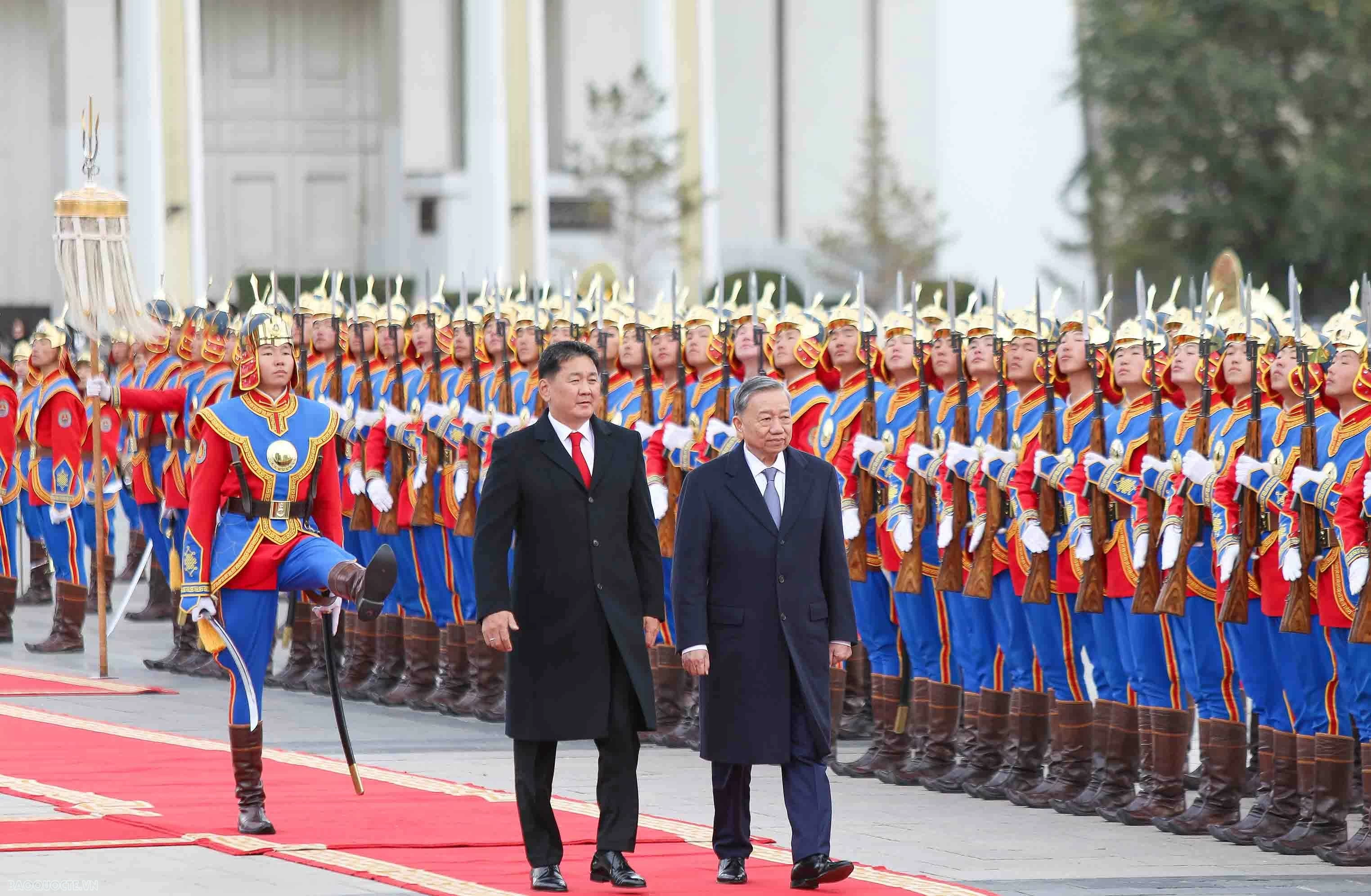 Welcome ceremony held for General Secretary, President To Lam in Ulaanbaatar