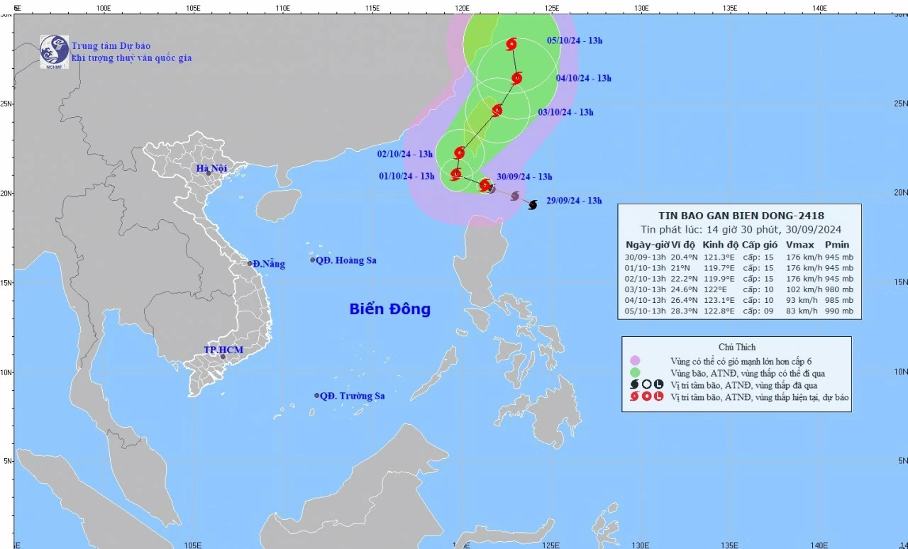 Dự báo ảnh hưởng của cơn bão gần Biển Đông: Bão Krathon không có khả năng ảnh hưởng đến vùng ven biển, đất liền nước ta