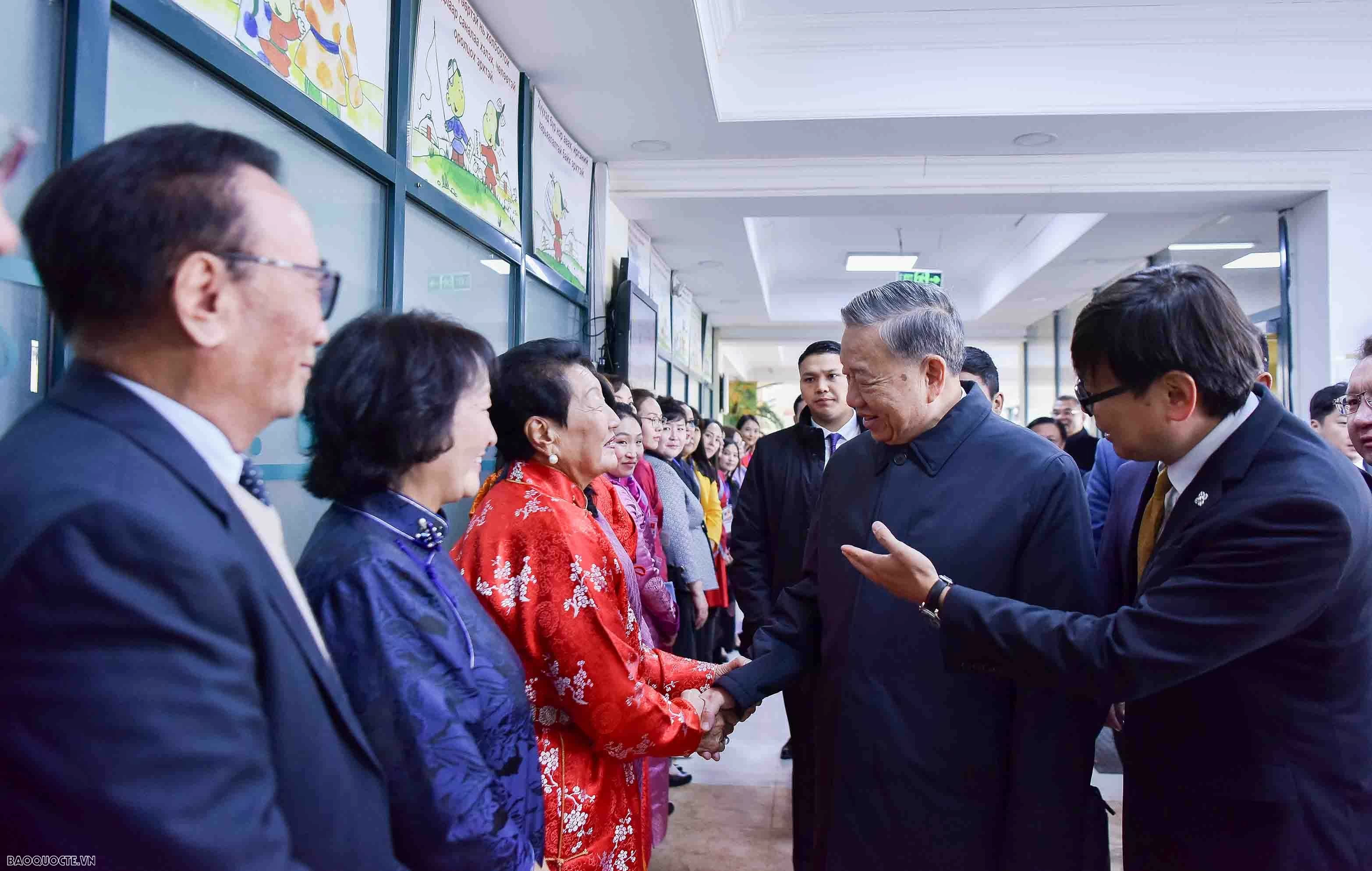 Tổng Bí thư, Chủ tịch nước Tô Lâm thăm Trường mang tên Chủ tịch Hồ Chí Minh tại Mông Cổ