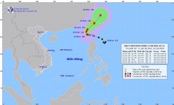 Dự báo: Bão số 5 trên vùng biển phía Đông Bắc của Bắc Biển Đông, tàu thuyền chịu tác động của giông, lốc, gió mạnh, sóng lớn 9-11m