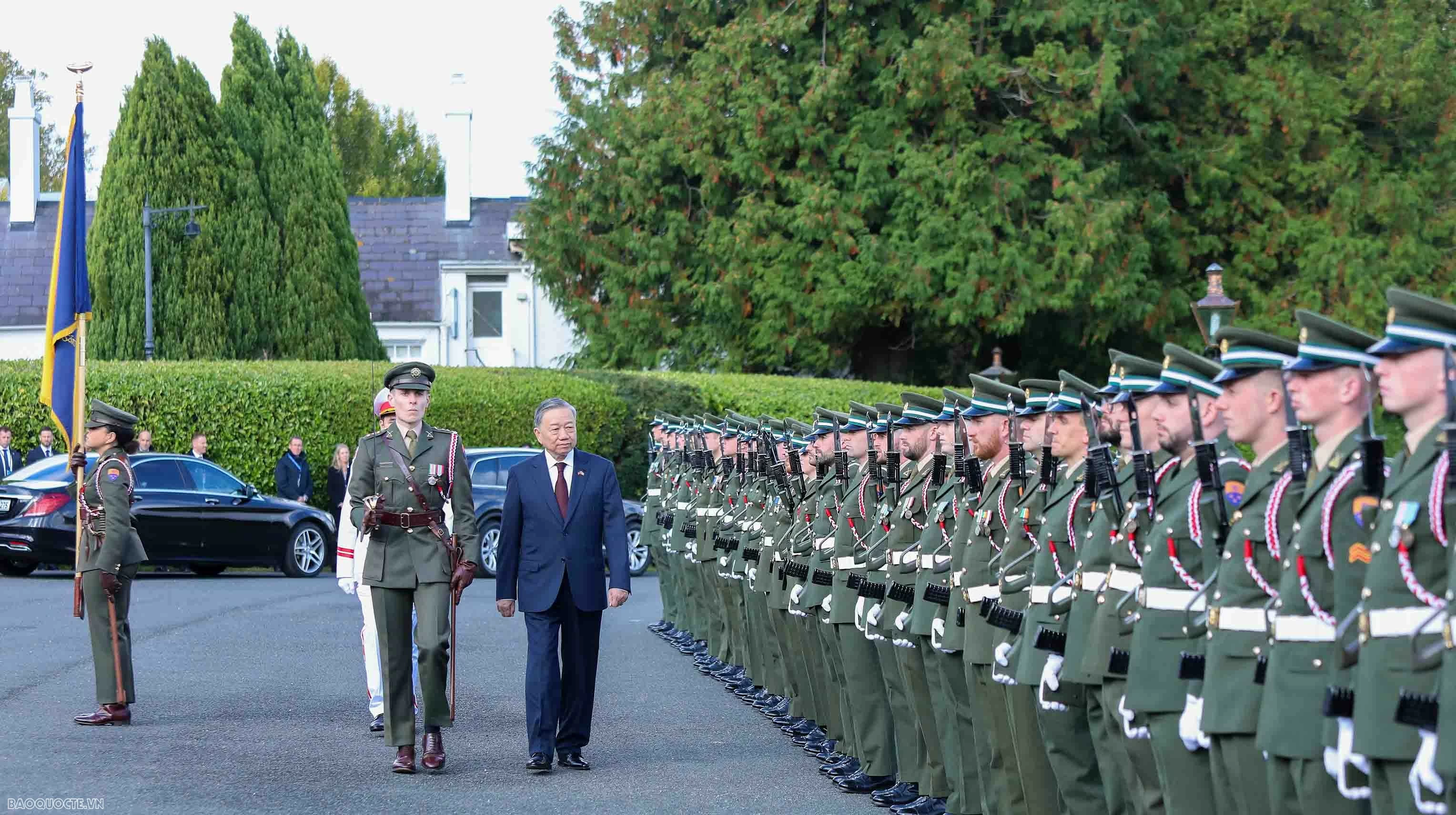 Lễ đón chính thức Tổng Bí thư, Chủ tịch nước Tô Lâm tại thủ đô Dublin, Ireland