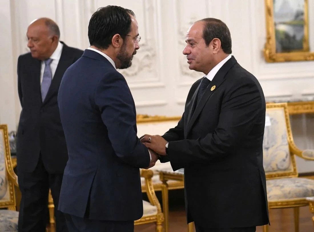 Tổng thống Nikos Christodoulides với Tổng thống Ai Cập Abdel Fattah El-Sisi. (Nguồn: Cyprus Maull)