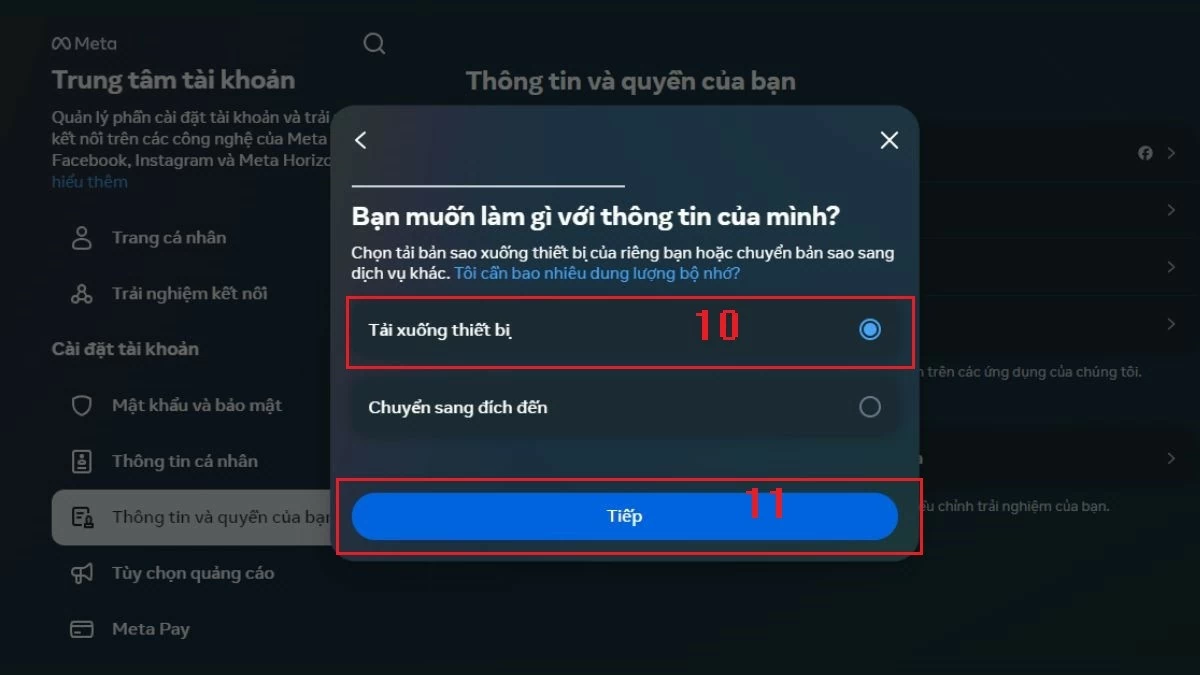 Tải dữ liệu Facebook trên điện thoại, máy tính đơn giản