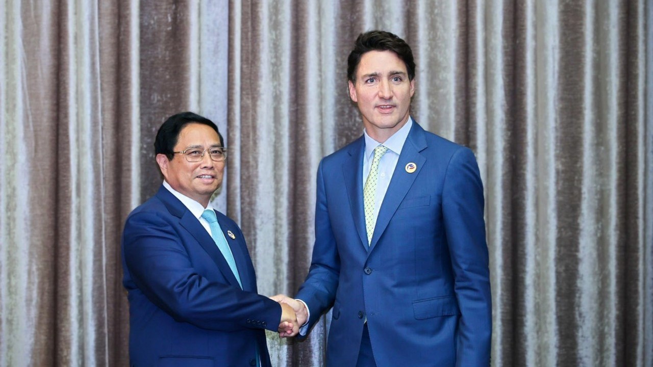 thu tuong chinh phu pham minh chinh tiep thu tuong canada justin trudeau