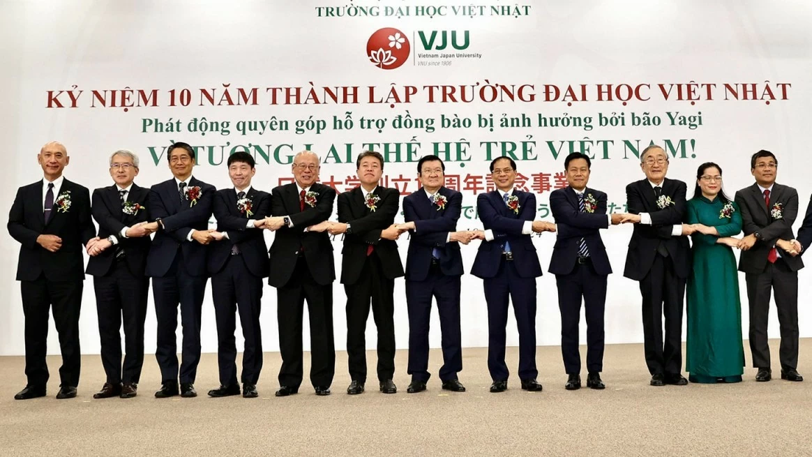 Lễ kỷ niệm 10 năm thành lập Trường Đại học Việt Nhật-biểu tượng cho mối quan hệ hữu nghị giữa Việt Nam-Nhật Bản