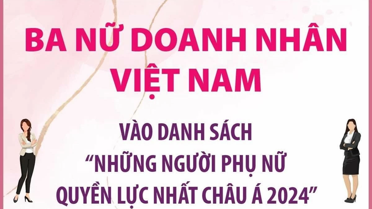 Ba nữ doanh nhân Việt Nam vào danh sách 'Những phụ nữ quyền lực nhất châu Á 2024'