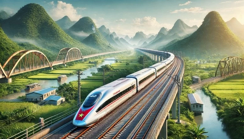 North-South high-speed railway Al photo. (Photo: chinhphu.vn)