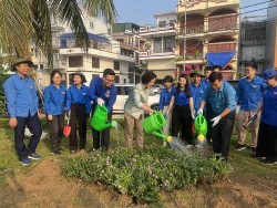 Hơn 300 đoàn viên, thanh niên TP. Hạ Long ra quân trồng hoa, vệ sinh môi trường