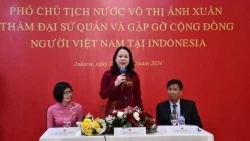 Phó Chủ tịch nước Võ Thị Ánh Xuân thăm Đại sứ quán Việt Nam nhân dịp dự Lễ nhậm chức Tổng thống Indonesia