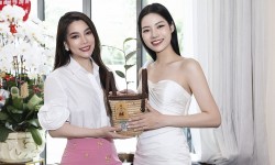 Nghệ sĩ Trương Ngọc Ánh đồng hành và tiễn Cao Ngọc Bích dự thi Miss Earth 2024