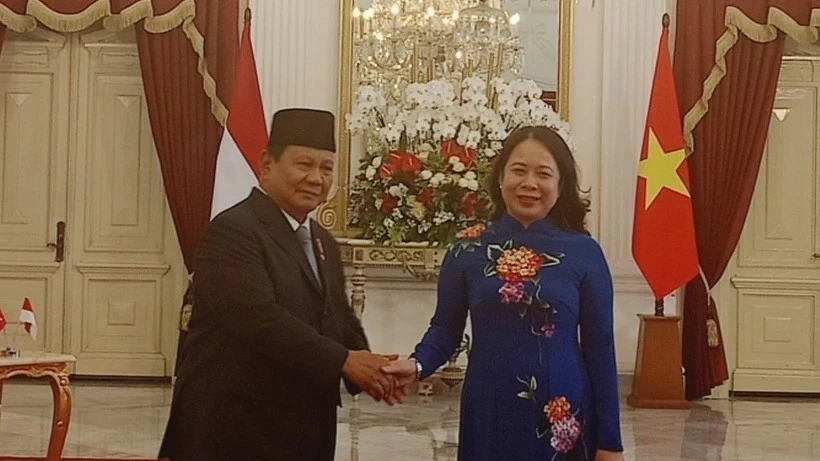 Vice President Vo Thi Anh Xuan meets with Indonesian President Prabowo Subianto