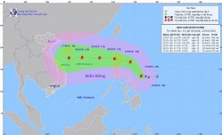 Tin bão gần Biển Đông: Bão Trami trên vùng biển phía Đông miền Trung Philippines, gió giật cấp 10, di chuyển theo hướng Tây Bắc