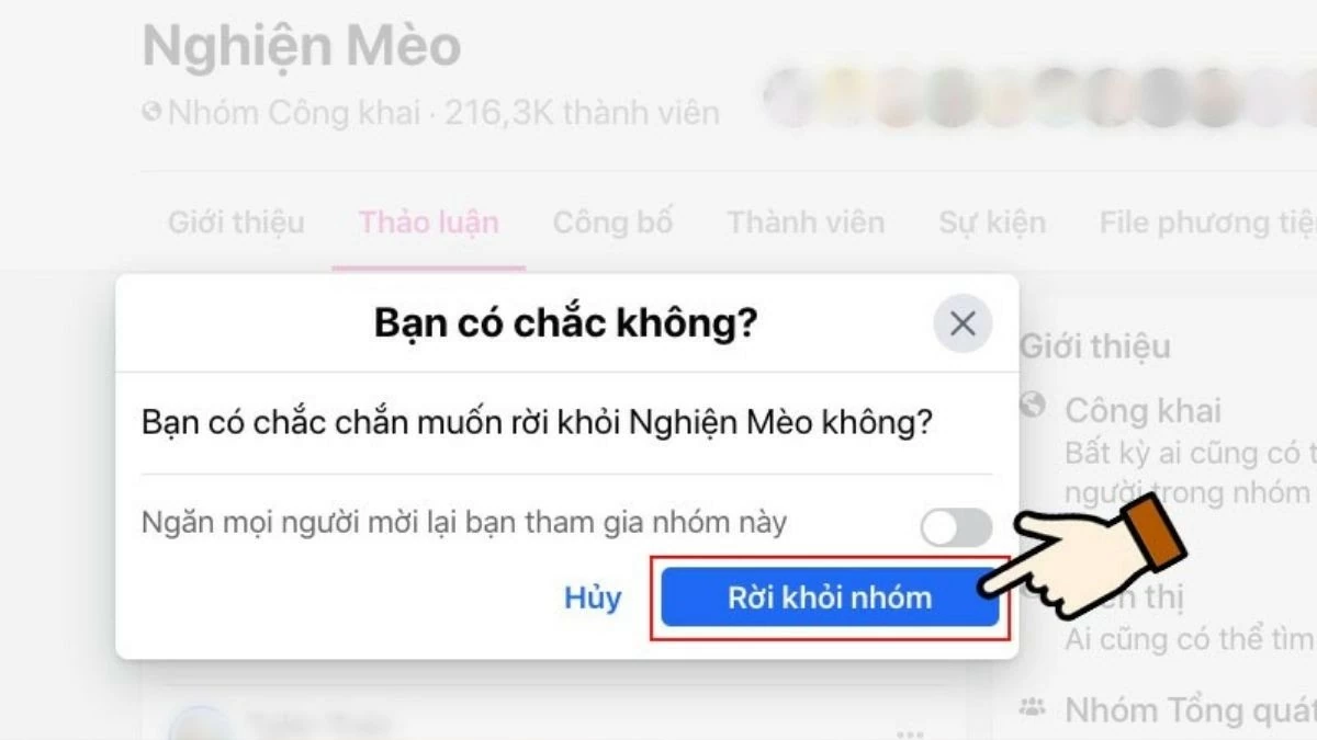 Cách rời nhóm trên Facebook nhanh bằng điện thoại, máy tính đơn giản