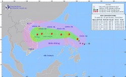 Dự báo bão Trà Mi: Vùng tâm bão gió giật cấp 11, di chuyển theo hướng Tây Bắc, có khả năng mạnh thêm