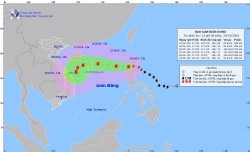 Dự báo ảnh hưởng của bão Trà Mi: Vùng biển phía Đông khu vực Bắc Biển Đông, tâm bão gió cấp 9-10, sóng cao 5-7m