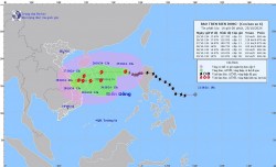 Dự báo: Bão số 6 diễn biến phức tạp, có thể có thay đổi; chiều tối và đêm 26-28/10, khu vực Quảng Trị - Quảng Ngãi mưa to đến rất to