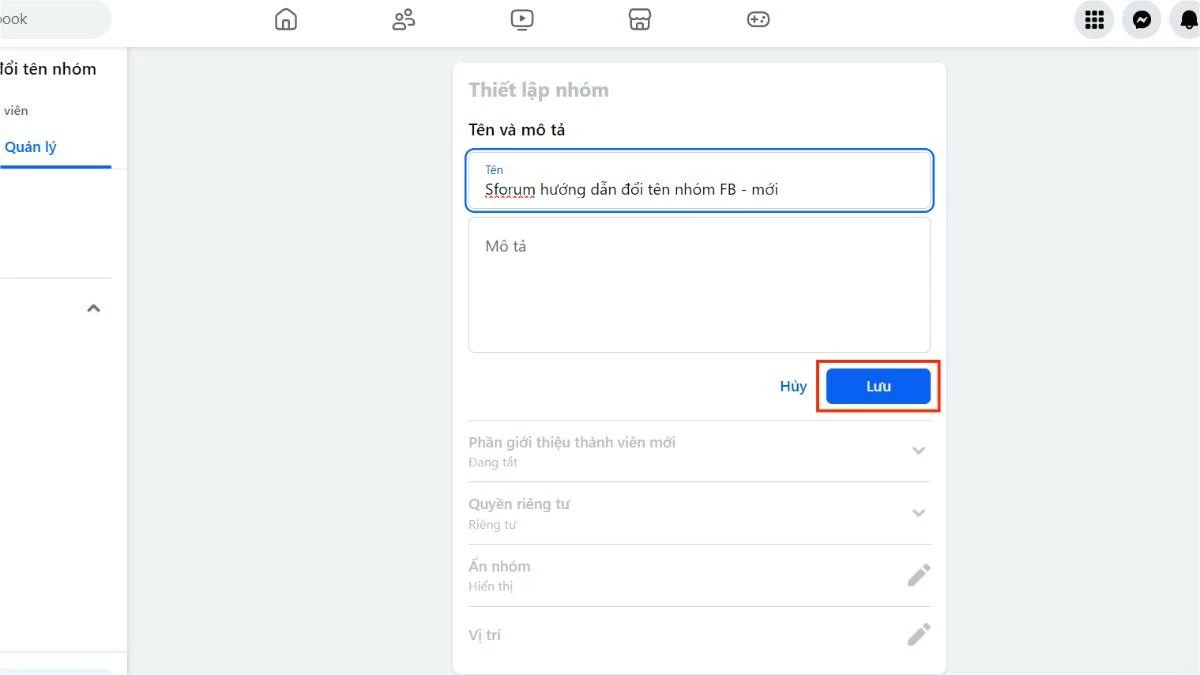 Hướng dẫn cách thay đổi tên nhóm Facebook cực hấp dẫn
