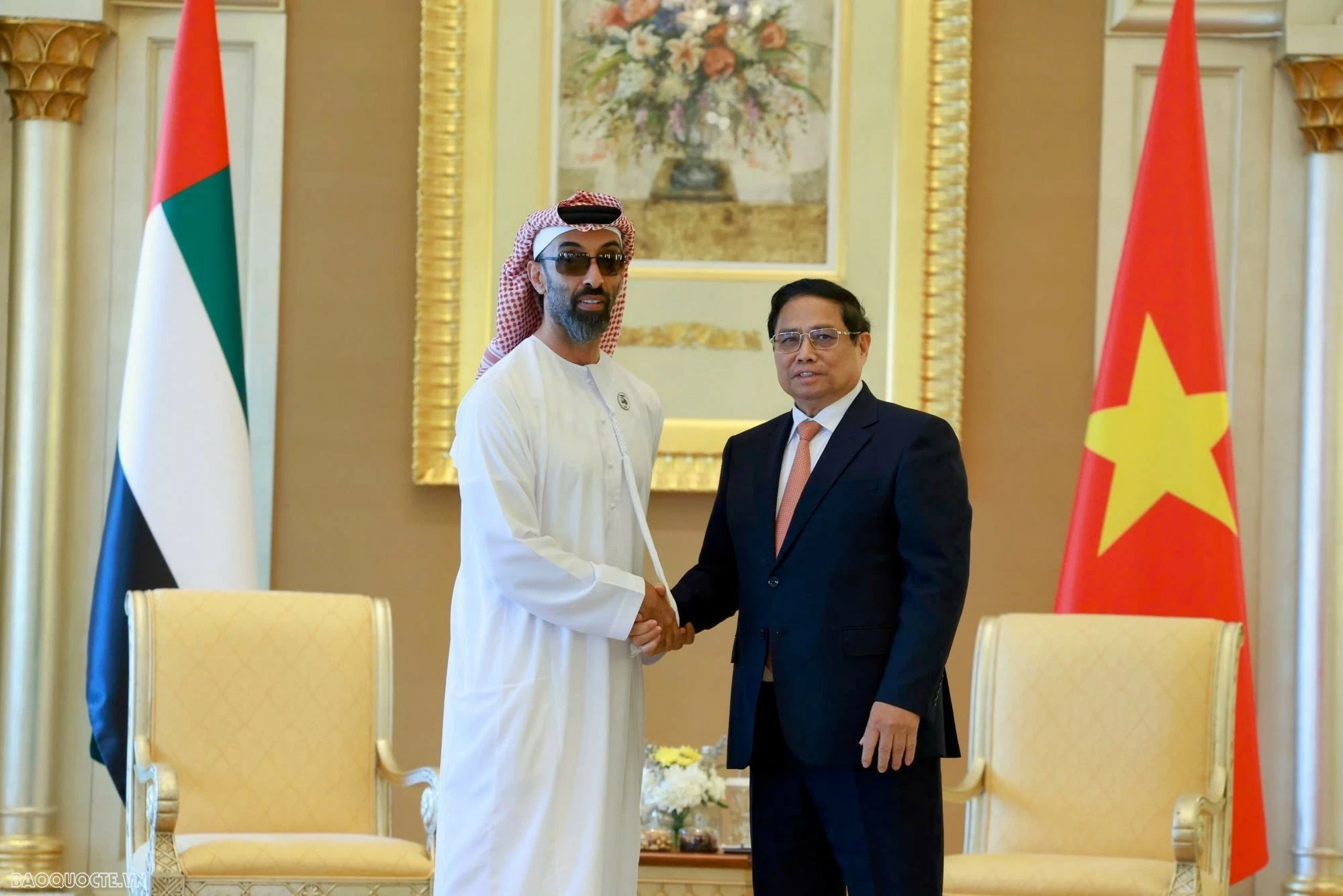 Thủ tướng Chính phủ tiếp Cố vấn An ninh Quốc gia kiêm Phó Toàn quyền Abu Dhabi Tahnoun bin Zayed Al Nahyan.