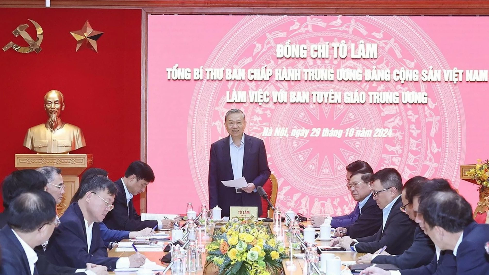 Tổng Bí thư Tô Lâm làm việc với Ban Tuyên giáo Trung ương