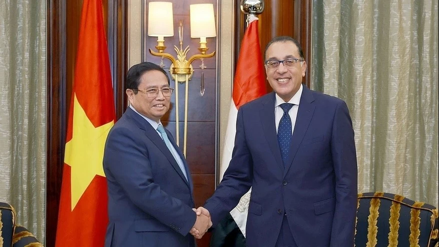 PM Pham Minh Chinh meets with Egyptian Prime Minister Mostafa Madbouly in Riyadh