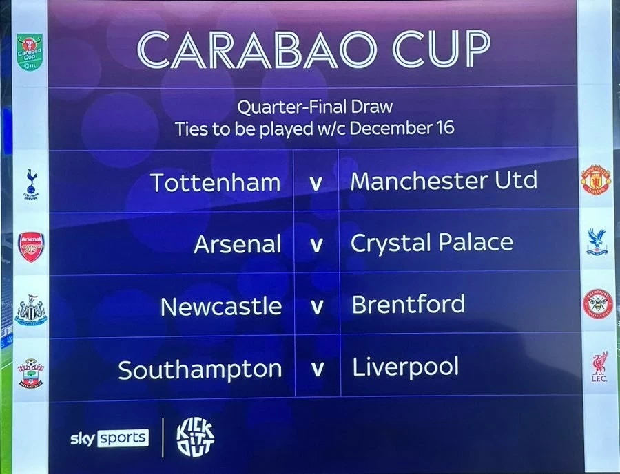 Bốc thăm tứ kết Carabao Cup: MU gặp 'ác mộng'