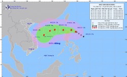 Tin bão gần Biển Đông: Bão Yinxing trên vùng biển phía Đông Bắc đảo Luzon, Philippines, gió vùng tâm bão mạnh cấp 17