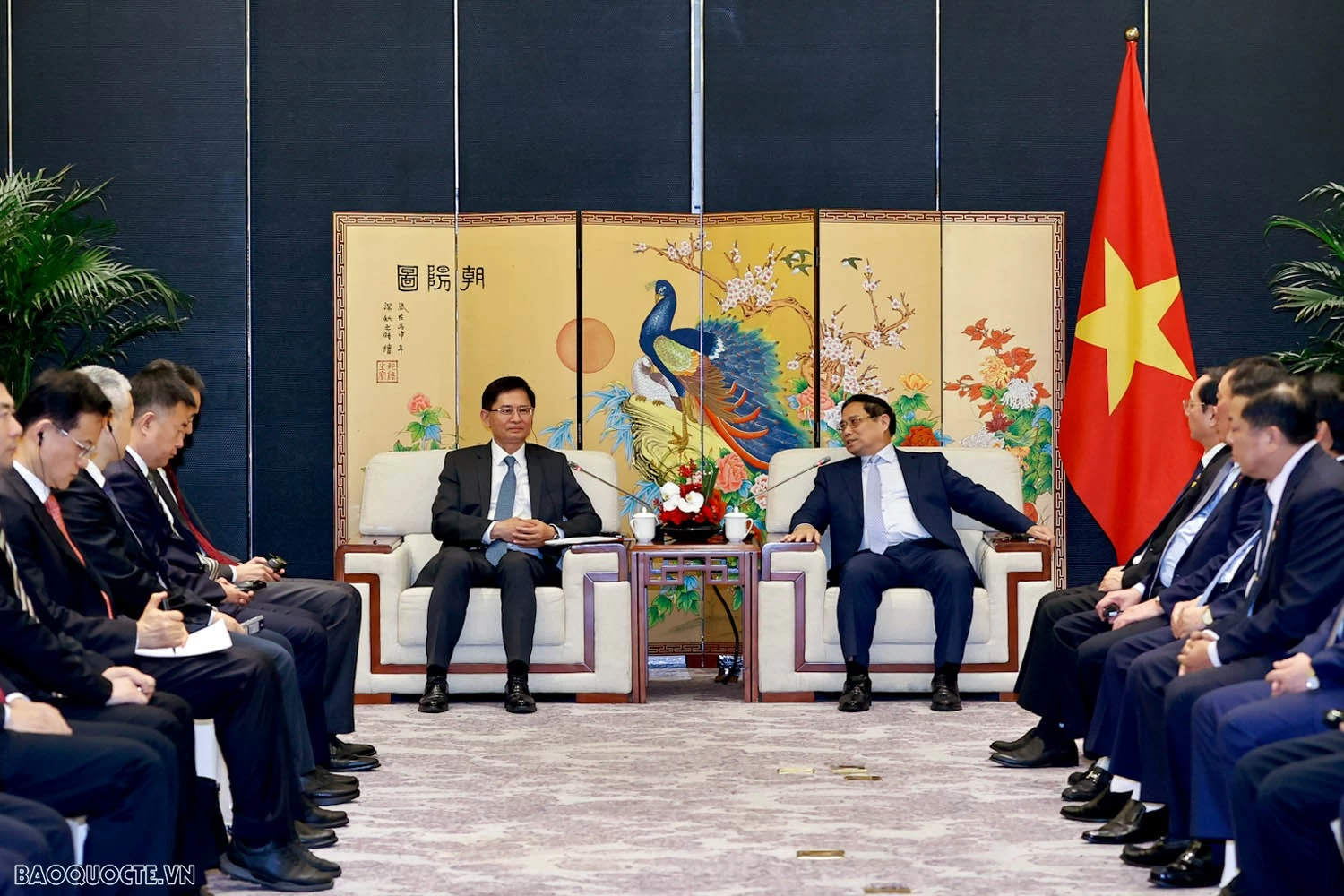 Thủ tướng Chính phủ Phạm Minh Chính tiếp Chủ tịch Khu Tự trị dân tộc Choang Quảng Tây, Trung Quốc Thủ tướng Chính phủ Phạm Minh Chính tiếp Chủ tịch Khu Tự trị dân tộc Choang Quảng Tây, Trung Quốc