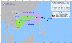 Tin bão trên Biển Đông: Bão di chuyển chủ yếu theo hướng Tây, tiến về phía quần đảo Hoàng Sa