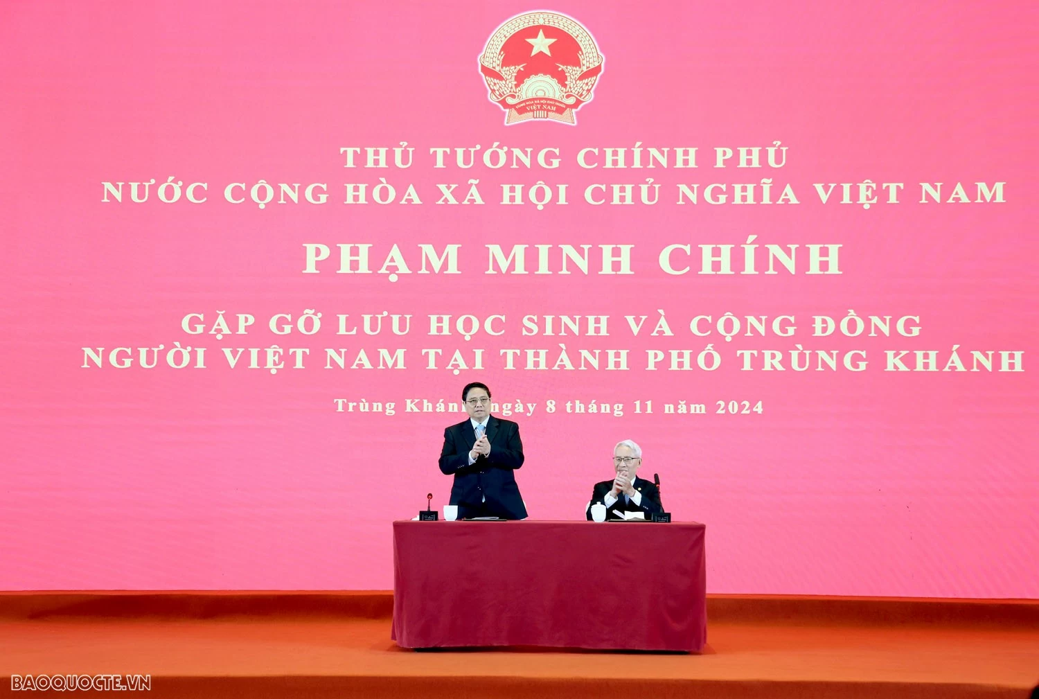 Thủ tướng Chính phủ Phạm Minh Chính: Cộng đồng người Việt ở Trùng Khánh cần phát huy tốt truyền thống 'tương thân tương ái'