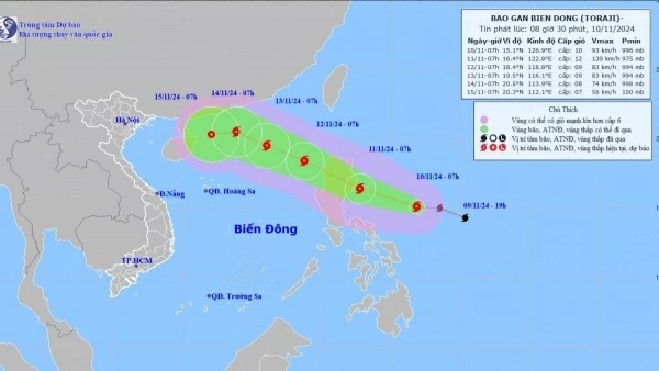 Dự báo bão gần Biển Đông: Bão Toraji trên vùng biển phía Đông đảo Luzon, Philippines; sẽ đi vào Biển Đông