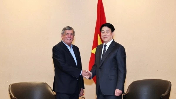 President Luong Cuong meets with leader of Communist Party of Chile in Santiago