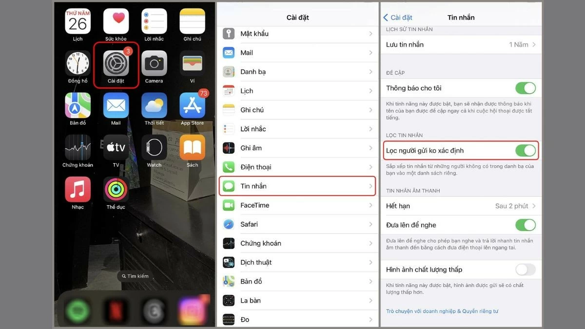 Cách chặn tin nhắn rác trên iPhone vô cùng dễ dàng