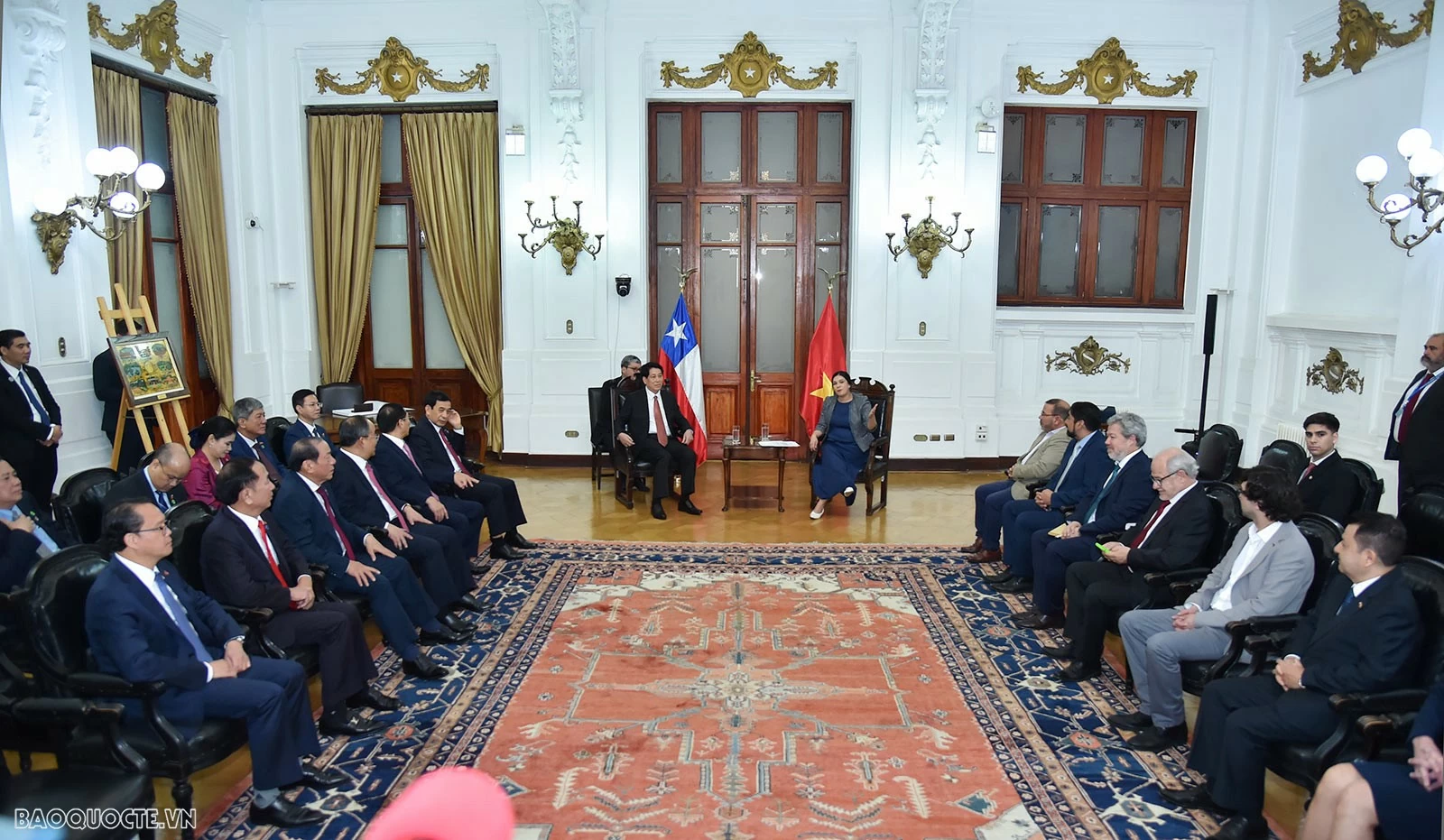 President Luong Cuong meets with Speaker of the Chamber of Deputies of Chile Karol Cariola in Santiago