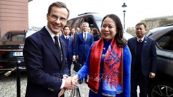 Phó Chủ tịch nước Võ Thị Ánh Xuân hội đàm với Thủ tướng Thụy Điển Ulf Kristersson