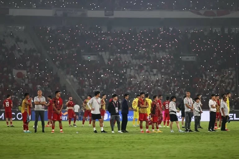 Đội tuyển Indonesia thua đậm tuyển Nhật Bản ở vòng loại World Cup 2026