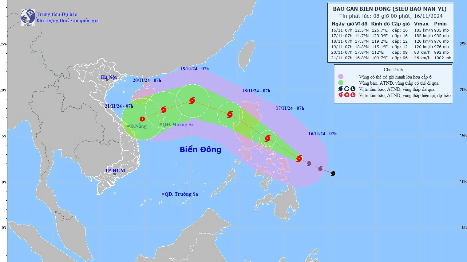 Dự báo thời tiết 10 ngày tới (16-25/11): Gió mùa Đông Bắc đang về; cập nhật thông tin về hai cơn bão gần trên biển Đông