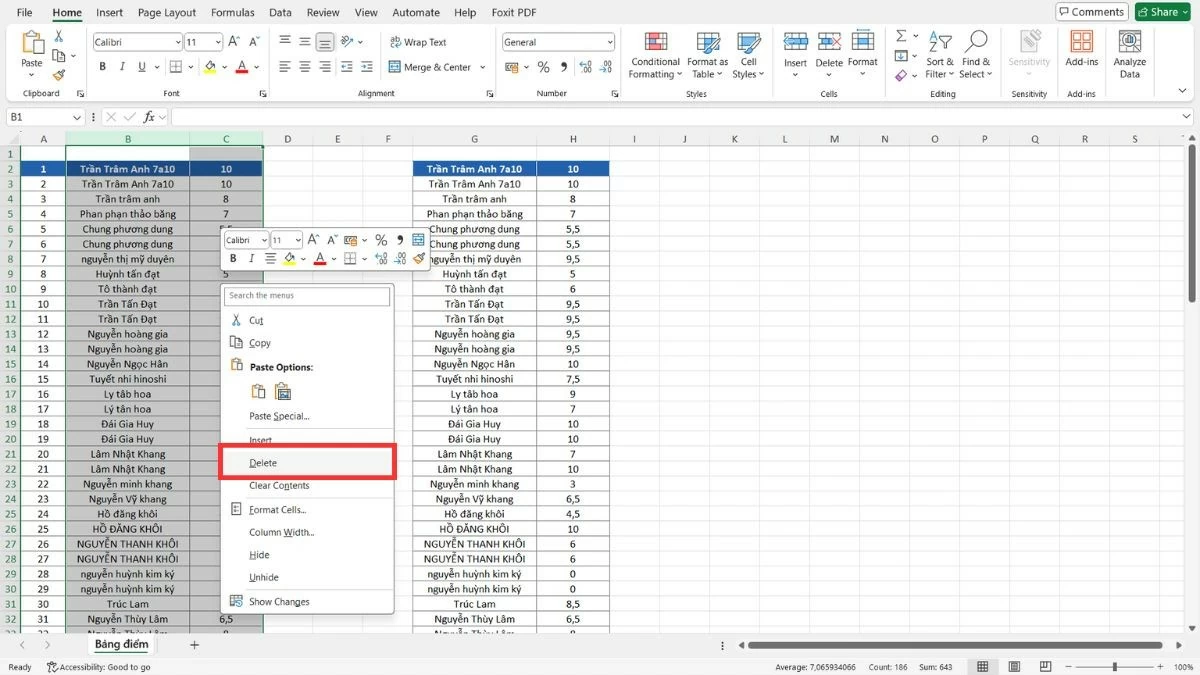 Cách di chuyển cột trong Excel nhanh chóng và tiện lợi