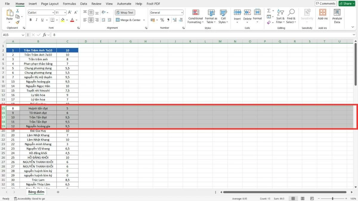 Cách di chuyển cột trong Excel nhanh chóng và tiện lợi