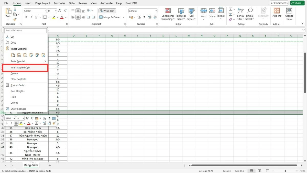Cách di chuyển cột trong Excel nhanh chóng và tiện lợi Cách di chuyển cột trong Excel nhanh chóng và tiện lợi