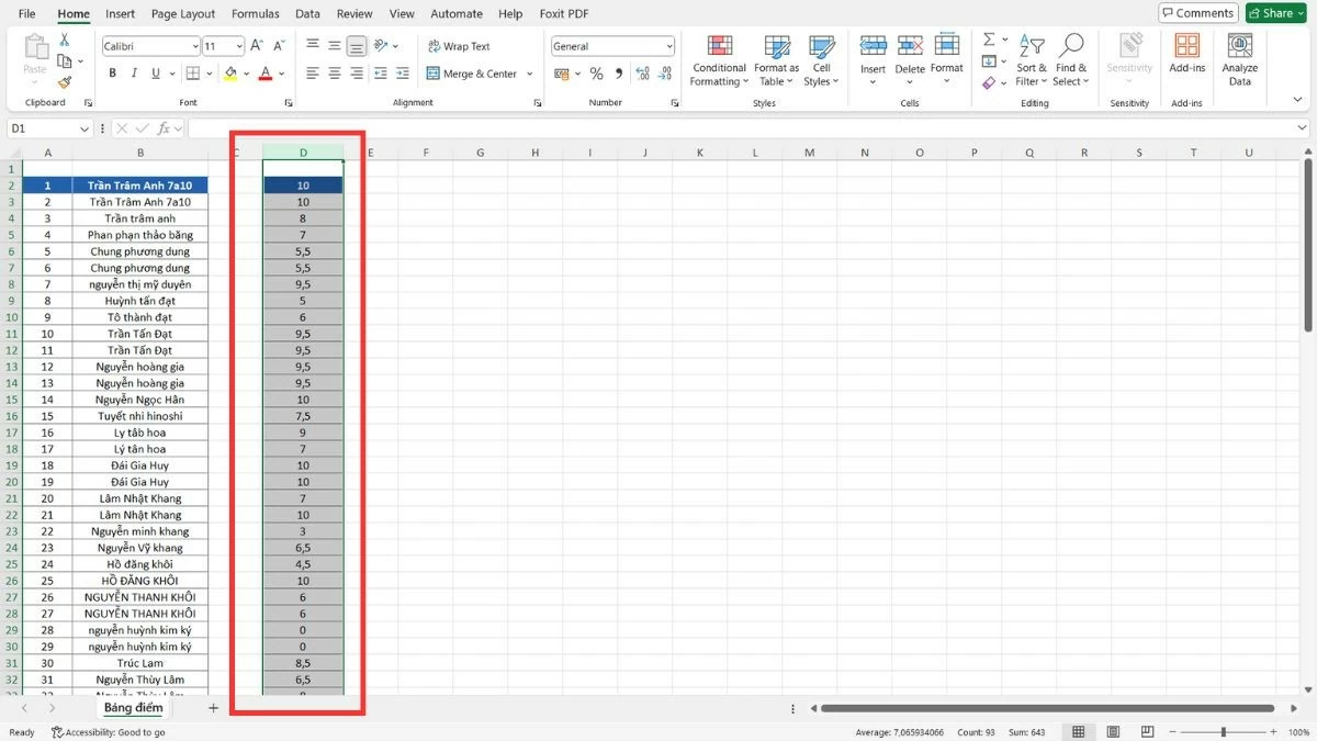 Cách di chuyển cột trong Excel nhanh chóng và tiện lợi