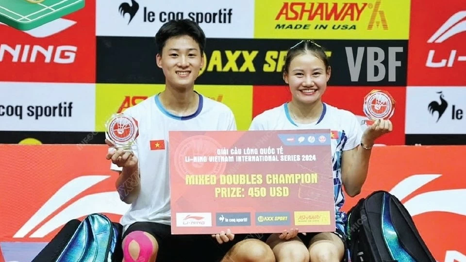 Giải Cầu lông quốc tế Li-Ning Vietnam International Series 2024: Việt Nam chiến thắng ở nội dung đôi nam nữ