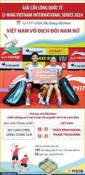 Giải Cầu lông quốc tế Li-Ning Vietnam International Series 2024: Việt Nam chiến thắng ở nội dung đôi nam nữ