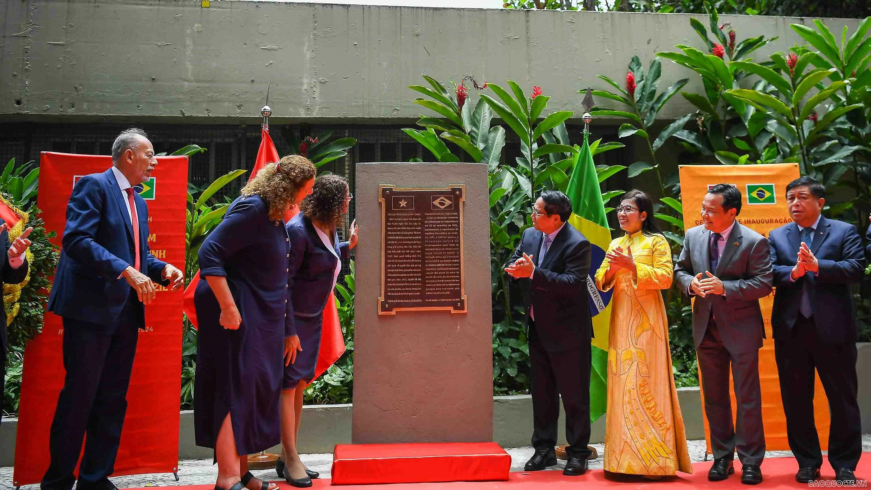 PM Pham Minh Chinh attends inauguration of plaque in memory of President Ho Chi Minh in Brazil