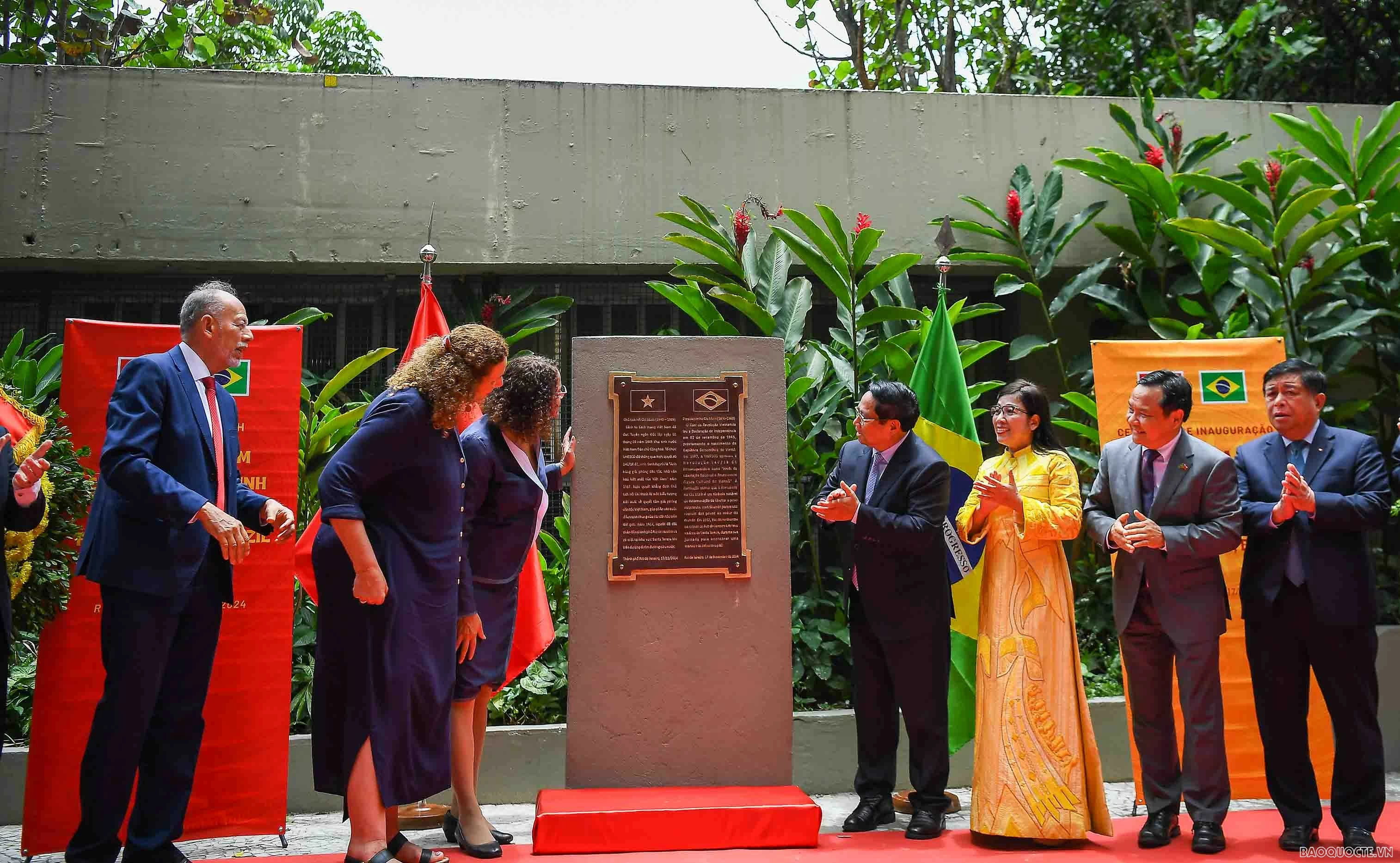 PM Pham Minh Chinh attends inauguration of plaque in memory of President Ho Chi Minh in Brazil