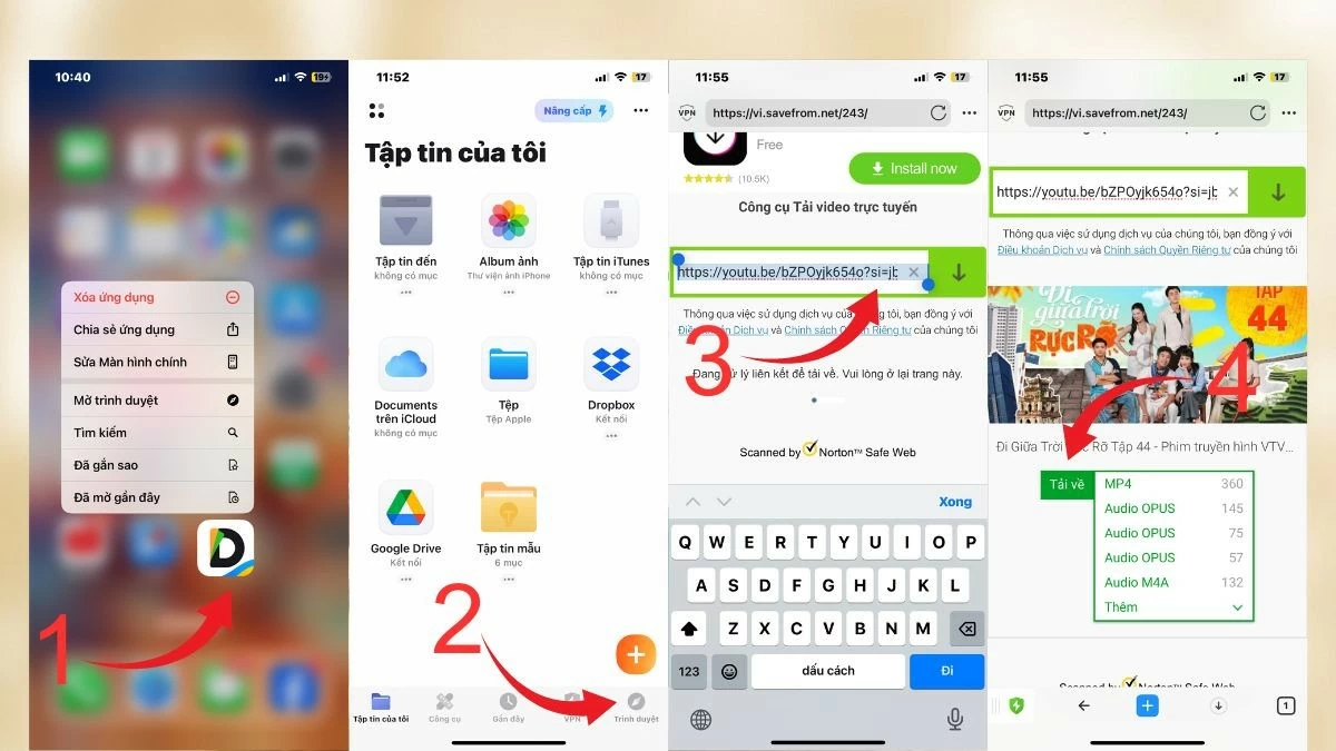 Cách tải video Youtube về iPhone có độ phân giải tốt Cách tải video Youtube về iPhone có độ phân giải tốt