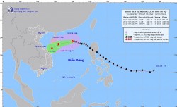 Dự báo bão số 9: Trên khu vực Bắc Biển Đông, gió vùng tâm bão giật cấp 12, sóng cao 5-7m